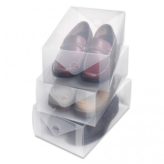 Набор пластиковых коробок для мужской обуви